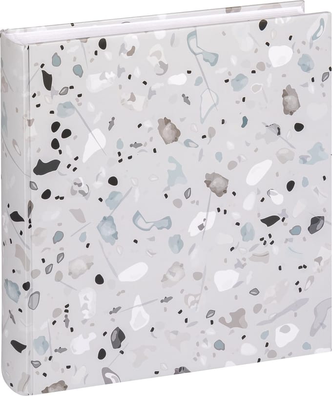 Walther FA-298-3 Terrazzo stone grey - Design album - Formaat 30x30 cm - 60 witte pagina's - Steen/Grijs