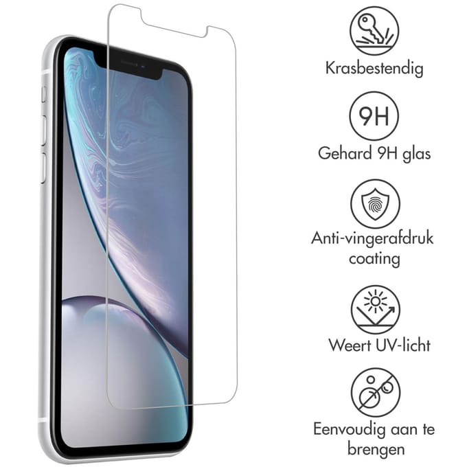 Accezz Screen Protector - Geschikt voor Apple iPhone XR / 12 Pro / 12 / 11 - Gehard Glas Screenprotector