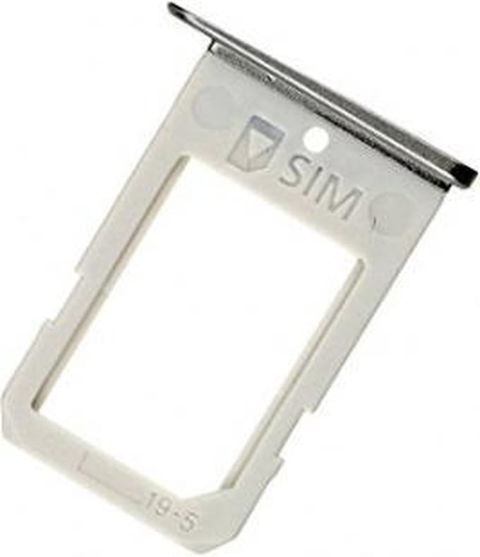 Simkaart houder geschikt voor Samsung Galaxy S6 Edge G925f - Simcard Holder - Grijs