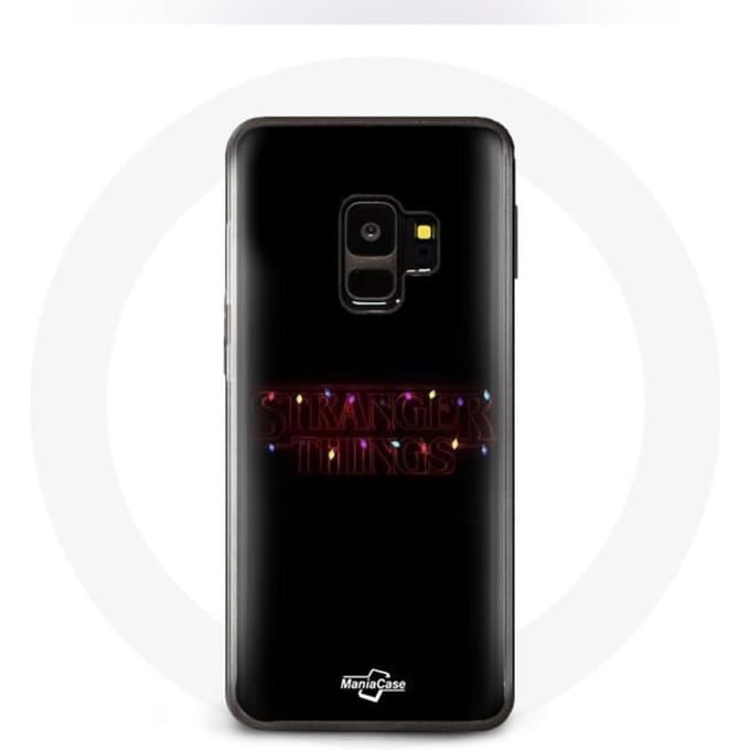Coque pour Samsung Galaxy S9 Stranger Things Affiche Logo Joyeux noël