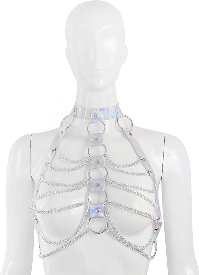 Fixxx - Kettingen Top - Lakleer - One Size - Reflection - Zilver