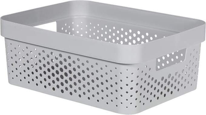 Curver - Infinity box dots 11L licht grijs