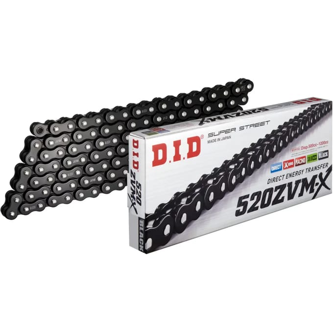 Motorfiets rolketting D.I.D 520Zvm-X(Bk&Bk) X 116 Mail. Zj
