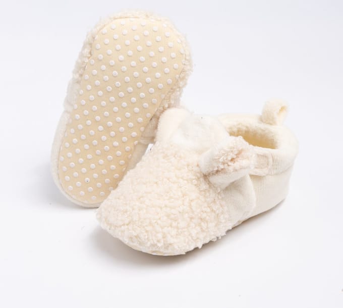 Steppies - Babyslofjes met Antislip - Ivory - 6-12 maanden - Maat 19-20