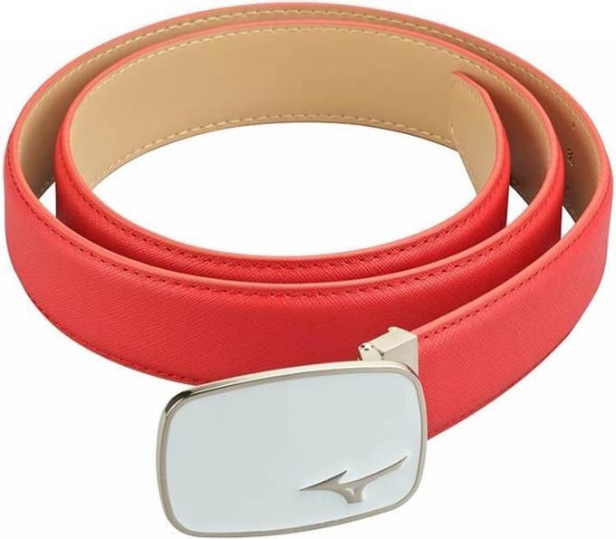 Mizuno Lederen Logo Broekriem - Rood Wit