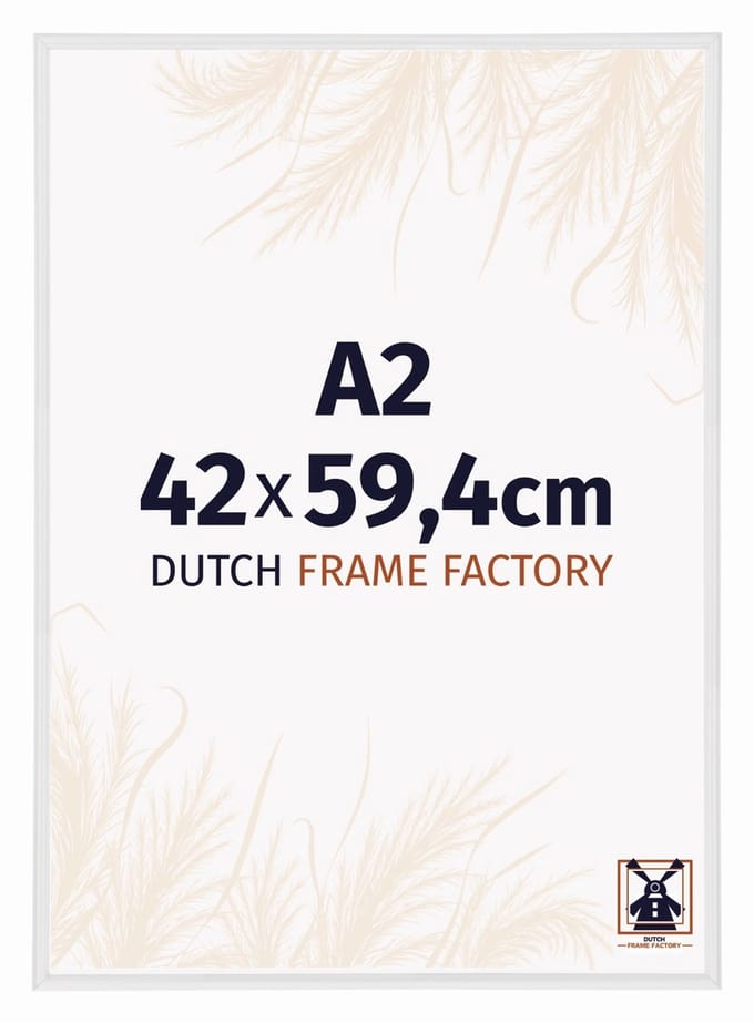 Fotolijst A2 42x59,4 cm - Kunststof - Wit Hoogglans - Angers