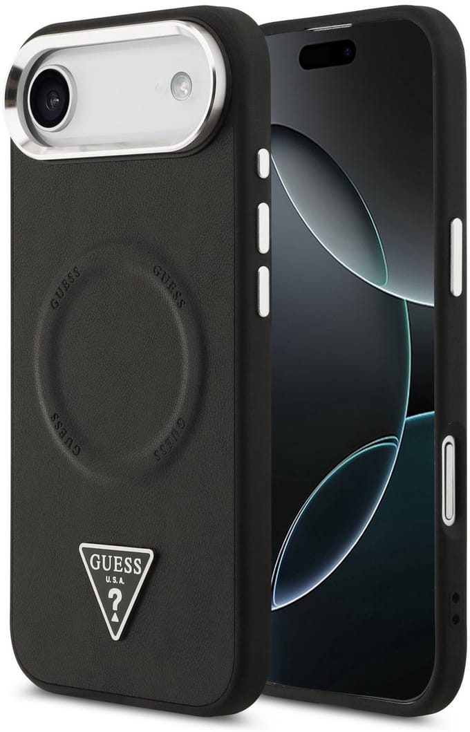 Guess Triangle Logo geschikt voor iPhone Air hoesje MagSafe compatibel - Zwart
