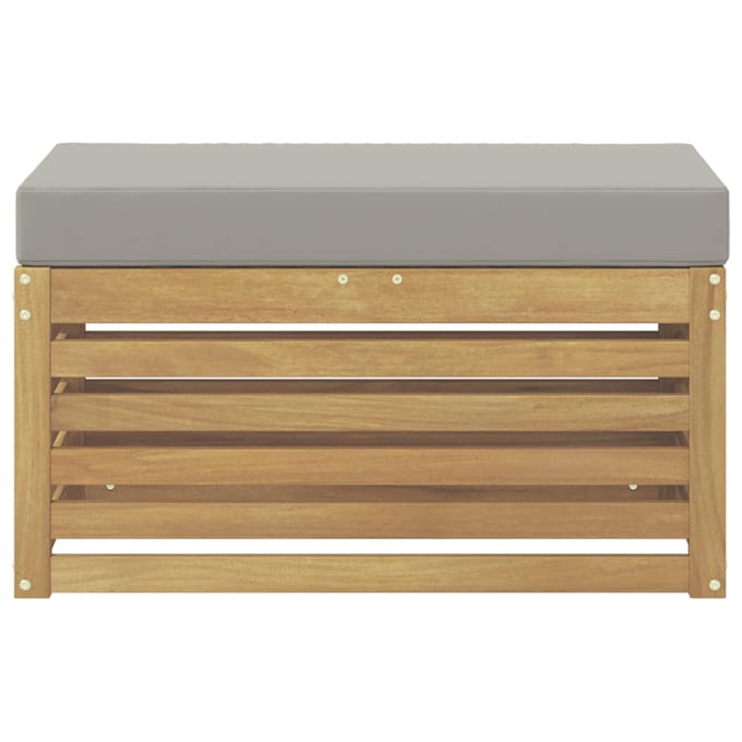 vidaXL - Buitenstoel - Bank - Massief - Acacia - Hout - Wit