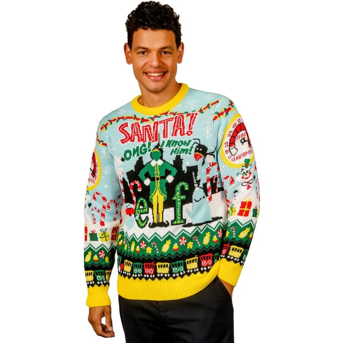 Elf OMG! I Know Him! Knitted Christmas Jumper - XS
