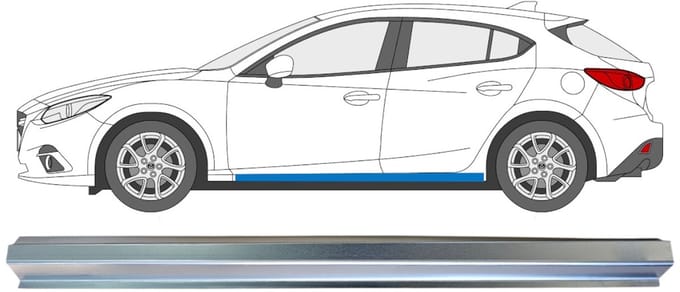 Reparatie dorpel voor Mazda 3 2013-2019 / Links