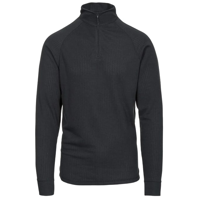 Trespass functioneel ondergoed Wise360 - Baselayer-top voor volwassenen met 1/2 rits, zwart
