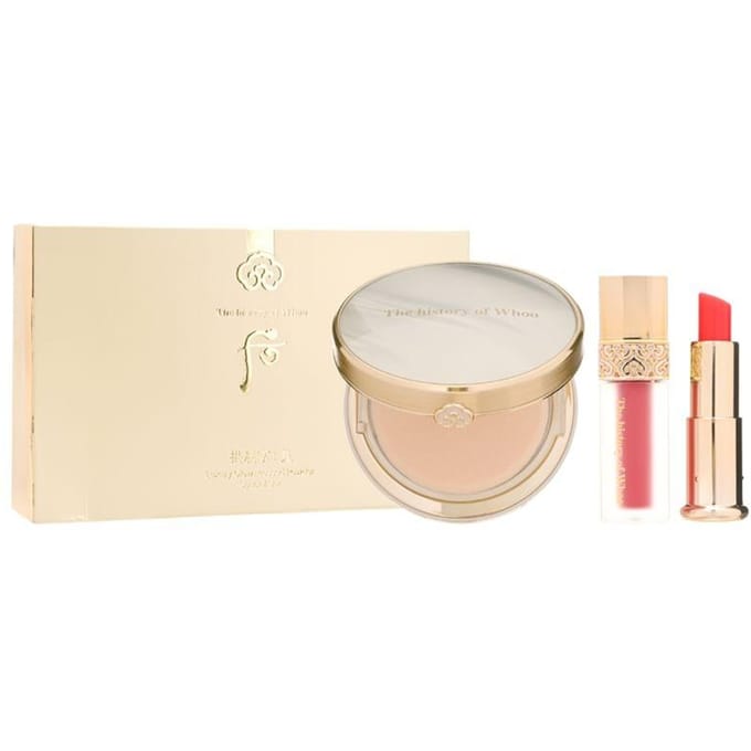 THE WHOO - Gongjinhyang Mi Luxury Glow Pressed Powder 01 Special Set 3 pcs