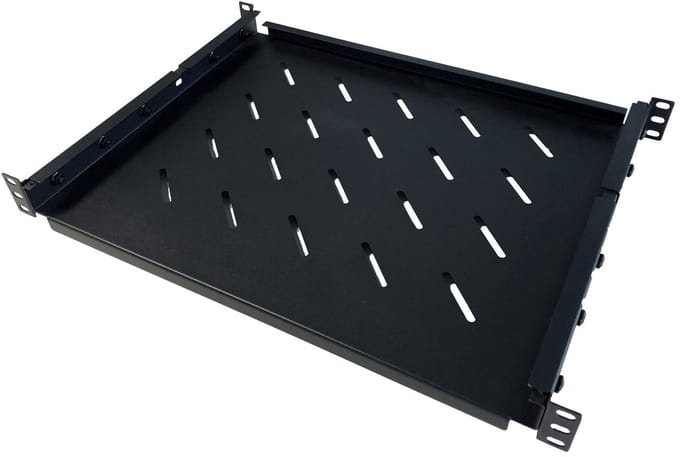 DSIT Verstelbaar legbord voor 710mm tot 950mm diepe serverkasten - 1U - serverbehuizing - serverrack - ook geschikt voor flightcases