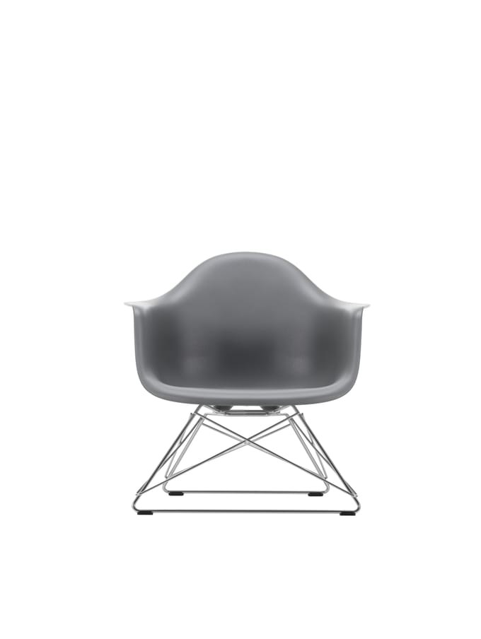 Vitra Eames Plastic Armchair LAR - granietgrijs RE - glanzend chroom
