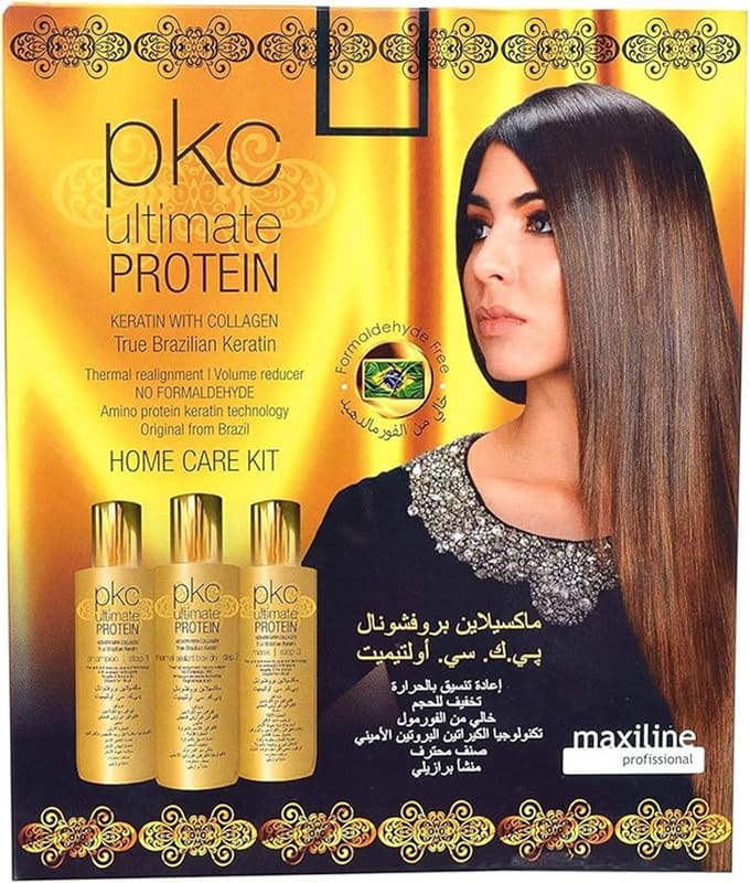 PKC Ultimate Protein Keratin with Collagen Straightening Set 3x140ml