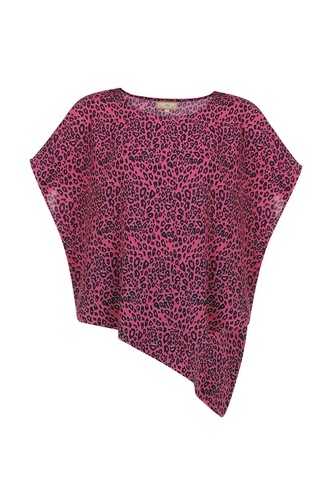Mymo Overhemd Dames neon roze leo