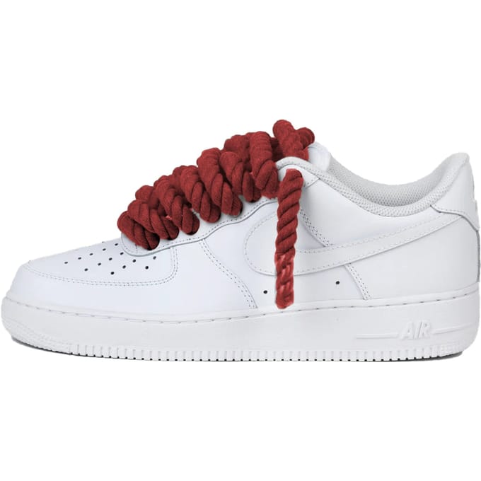Nike Air Force 1 Low Rope Laces Burgundy Custom