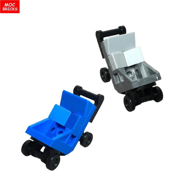MOC Briques Poussette Série Biberon Figure Bébé Blocs de Construction Assemblés Jouet Axé sur l'Apprentissage Idéal Pour Enfants Cadeau