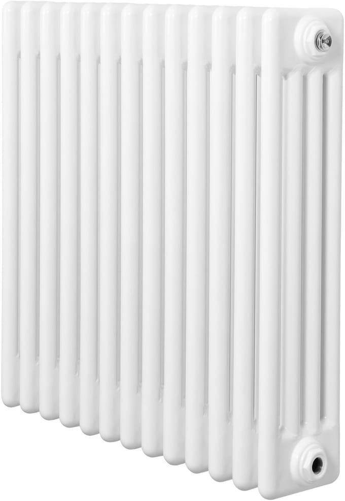 Traditionele 4-kolom radiator - horizontaal - wit - 600x605 mm