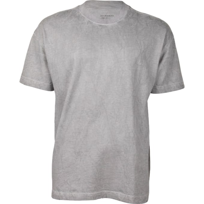 AllSaints Max Ss Crew Cool Grey Taglia: XS | Magliette basic Outlet | Uomo | Grigio