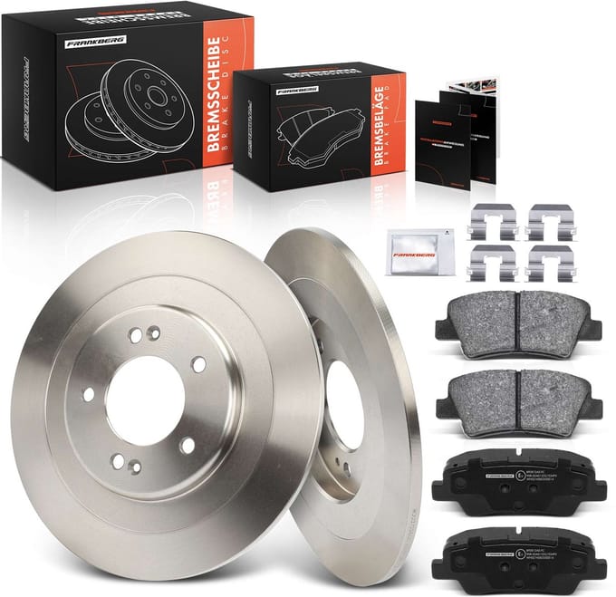 Frankberg 2x remschijven 4x remblokken achteras voor Hyundai