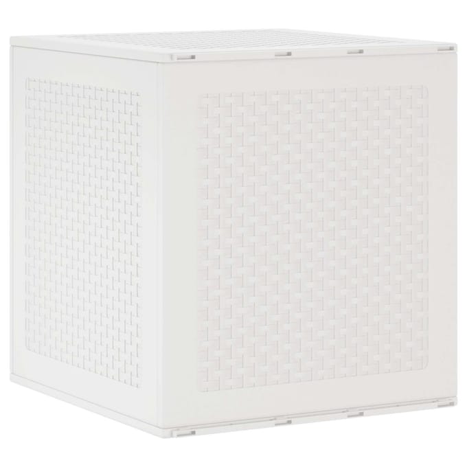 vidaXL - Opbergbox - met - opslag - Wit - 55 - x - 53 - x - 57 - cm - Polypropyleen