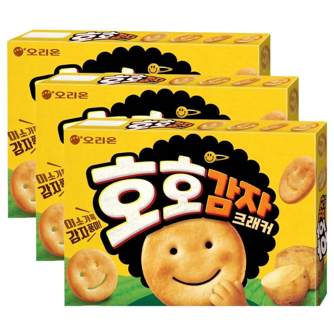 Orion Hoho Aardappel Cracker Knapperige Hartige Snack 177g x 3 Pakken