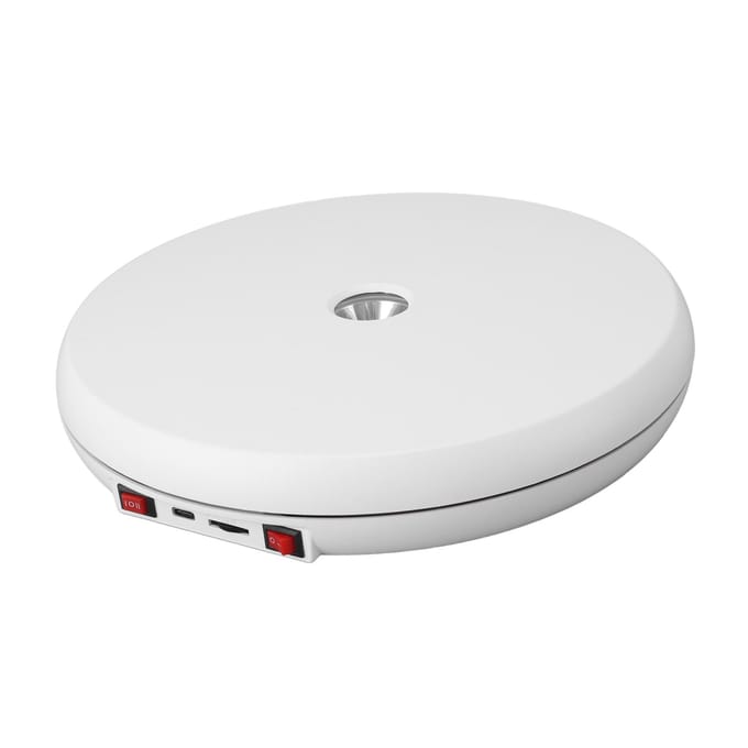 Roterende Displaystandaard 10 Inch 55lbs Belasting 360 Graden Elektrische Draaitafel Displaystandaard met Licht white