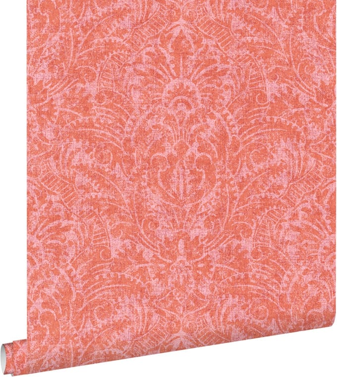 ESTAhome behang ornamenten koraal rood - 50 x 900 cm - 131618