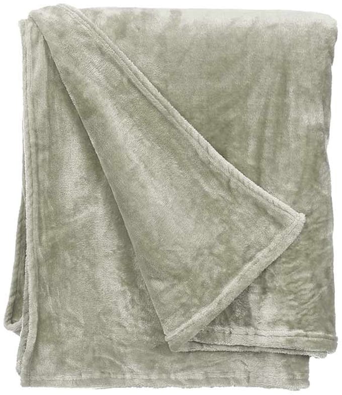 Giftdecor Fleece deken/plaid - groen - polyester - XL-formaat - 180 x 220 cm - Fluffy/zachte stof