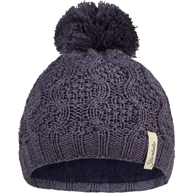 Baby muts met pompons gevoerd met fleece Sterntaler