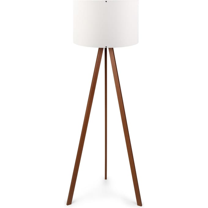 Asir - Vloerlamp - Wit en Bruin - 140 x 38 cm
