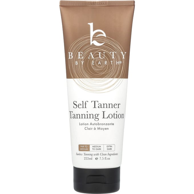 Beauty By Earth, Zelfbruiner Tanning Lotion, Medium Huidskleur, 7,5 fl oz (222 ml) brown