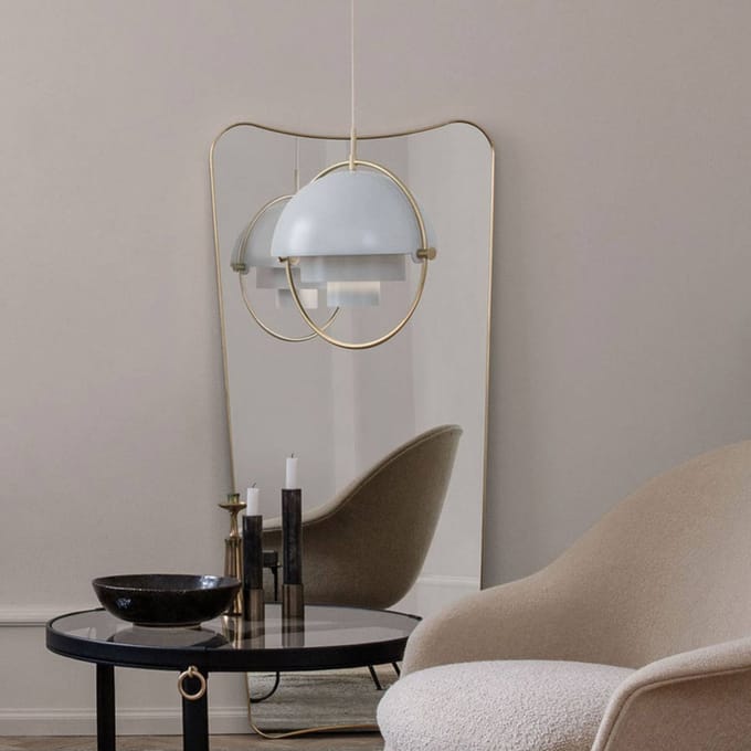 Gubi - Multi-Life hanglamp - wit - Ø 36 cm - chrom