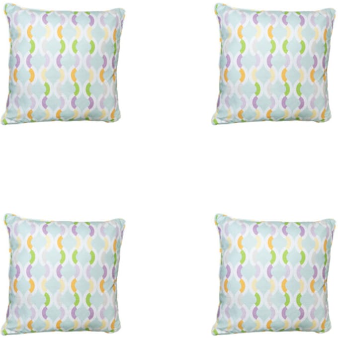 Madison - Sierkussen Trivia mint - Ca. 50x50 cm - Set van 4