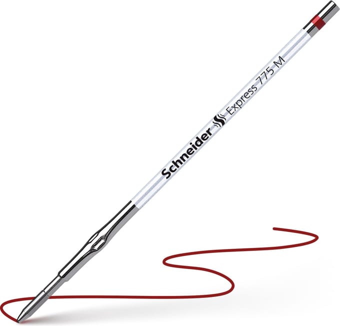 Schneider balpenvulling - Express 775 - penpunt M - rood - penvulling - S-7762