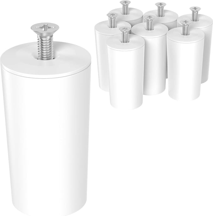 Rolluik Aanslagpunten - Eindstoppers Set - Rolluik Bescherming - Compleet met schroef - 40mm - Wit