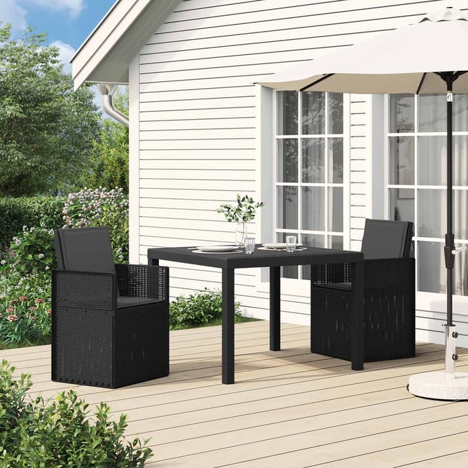 vidaXL - Tuinstoelen - 2 - st - Antracietkleurig - PP