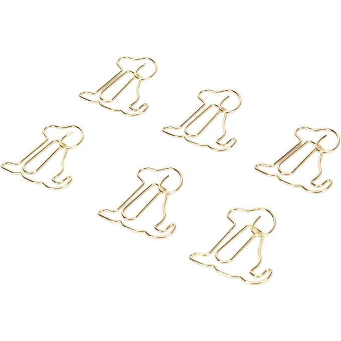 100 stuks Papierklemmen in Vorm van een Hond Verbeterde Slipweerstand Roestvrij Herbruikbare Metalen Papierklemmen voor beige