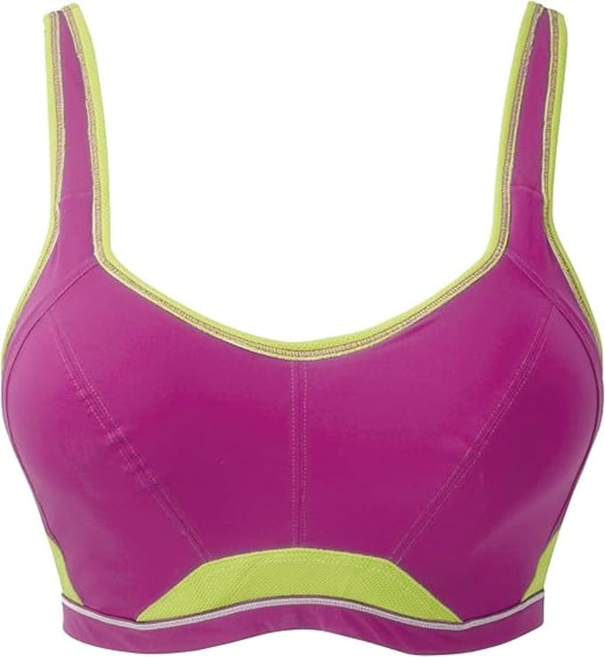Freya Crop top sportbeha- pink / lemon - 75D - model AA4004