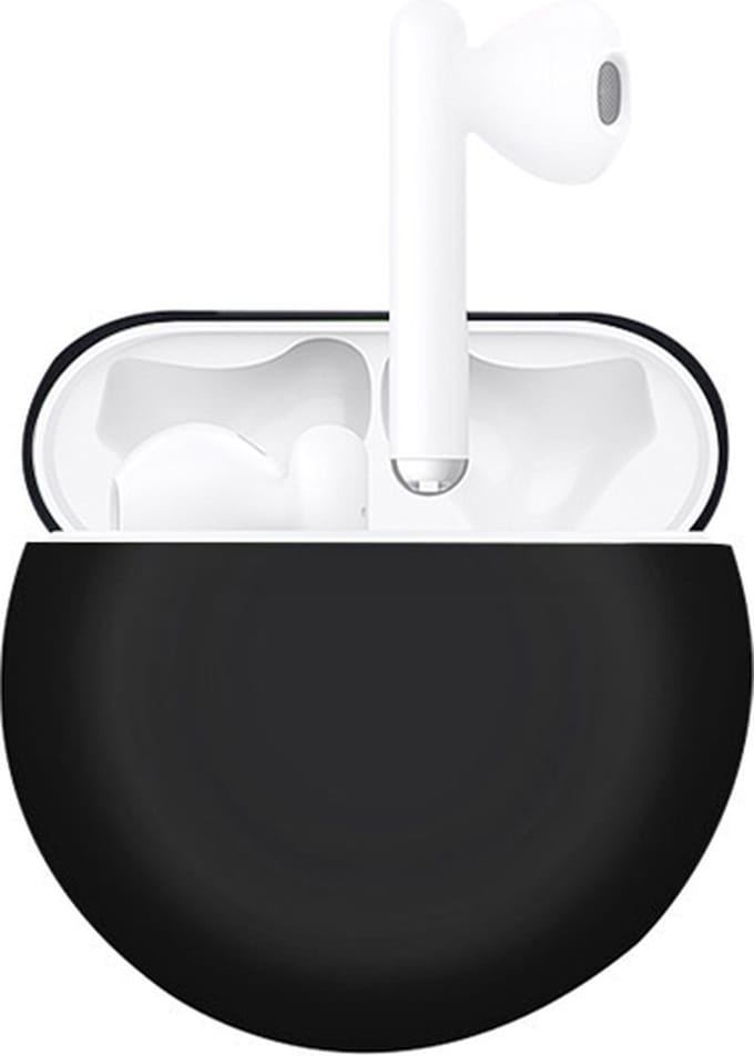 By Qubix - Huawei FreeBuds 3 siliconen hoesje - liquid series - zwart