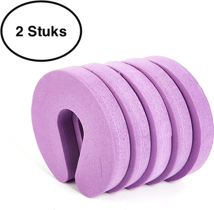 Schuim Deurstopper - set van 2 - deurbuffer - Licht Paars
