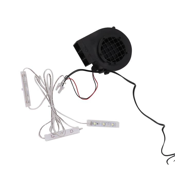Opblaasbare Luchtblazer Kerst Opblaasbare Blaaspomp met 3 Witte LED Lampensets voor Buiten black
