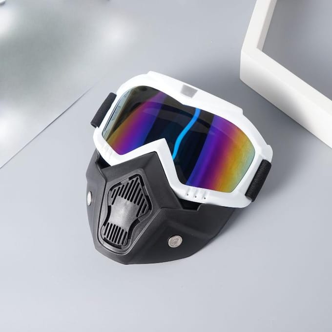 Masker Winddichte bril Fietsmasker Scrambling Motorbril Ridderbril tegen wind en zand zwart