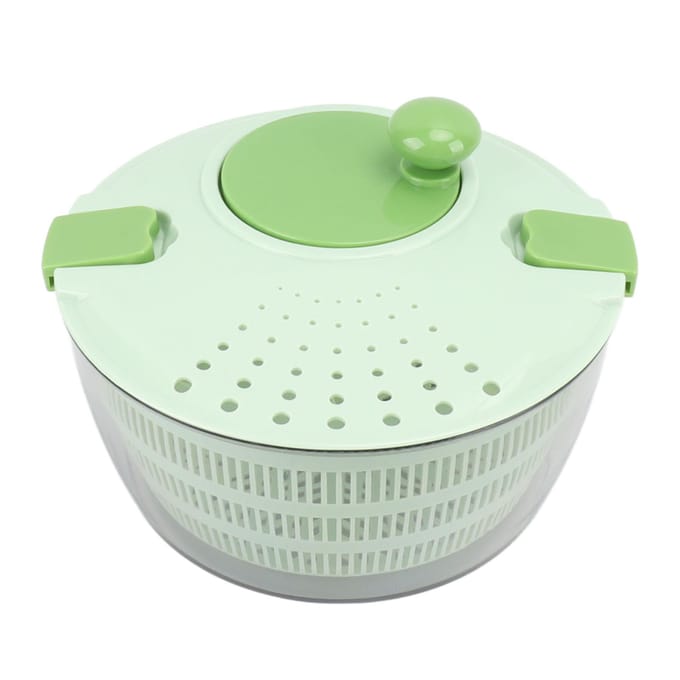 Essoreuse à Salade Plastique Gain de Temps Mélange Rapide Lavable Rotative Lave-Légumes pour Cuisine vert