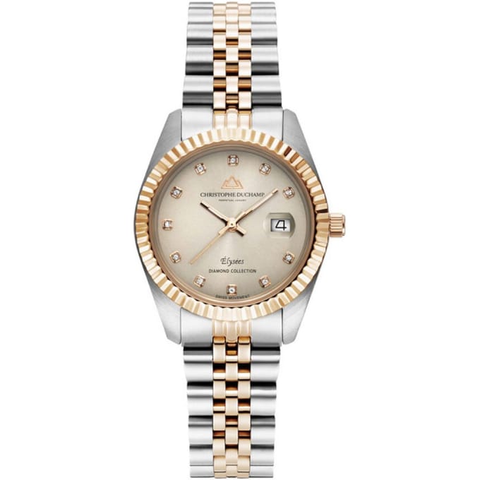 Christophe Duchamp Diamond Elysees CD7201-1 dames Horloge 33mm 5ATM
