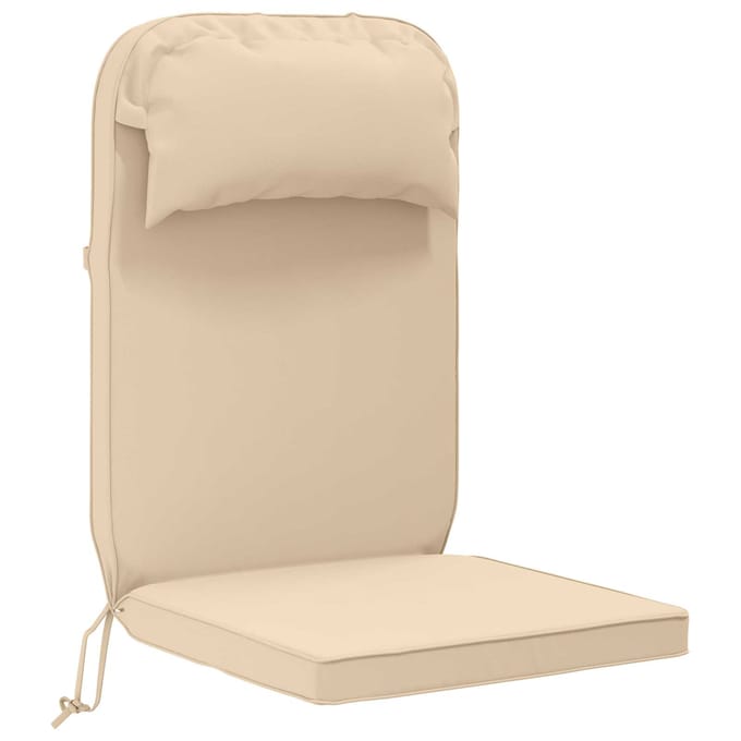vidaXL Zon Loungerkussen 100% Polyester Crèmekleurig 55 x 124 x 5 cm
