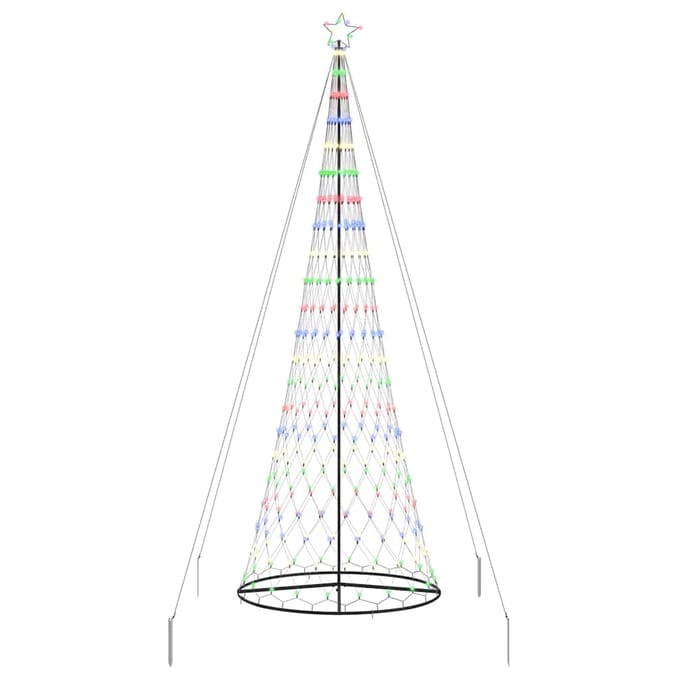 vidaXL - LED - kerstboom - Multikleur - 399 - cm - Metaal