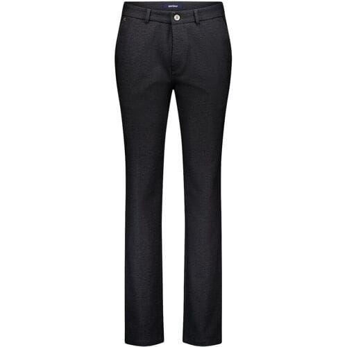 Gardeur Broek Tonic Check Pattern Jersey Flanel Touch Comfort Anthracite / male