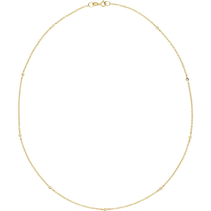 Collar alternatieve Yellow Gold Diamonds 0,10 Cts